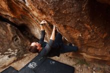 Bouldering in Hueco Tanks on 11/22/2018 with Blue Lizard Climbing and Yoga

Filename: SRM_20181122_1118580.jpg
Aperture: f/4.0
Shutter Speed: 1/250
Body: Canon EOS-1D Mark II
Lens: Canon EF 16-35mm f/2.8 L