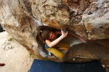 Bouldering in Hueco Tanks on 11/22/2018 with Blue Lizard Climbing and Yoga

Filename: SRM_20181122_1134410.jpg
Aperture: f/5.6
Shutter Speed: 1/500
Body: Canon EOS-1D Mark II
Lens: Canon EF 16-35mm f/2.8 L