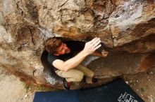 Bouldering in Hueco Tanks on 11/22/2018 with Blue Lizard Climbing and Yoga

Filename: SRM_20181122_1144210.jpg
Aperture: f/5.6
Shutter Speed: 1/400
Body: Canon EOS-1D Mark II
Lens: Canon EF 16-35mm f/2.8 L