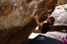 Bouldering in Hueco Tanks on 11/22/2018 with Blue Lizard Climbing and Yoga

Filename: SRM_20181122_1153030.jpg
Aperture: f/5.6
Shutter Speed: 1/320
Body: Canon EOS-1D Mark II
Lens: Canon EF 16-35mm f/2.8 L