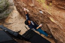 Bouldering in Hueco Tanks on 11/22/2018 with Blue Lizard Climbing and Yoga

Filename: SRM_20181122_1216270.jpg
Aperture: f/5.6
Shutter Speed: 1/400
Body: Canon EOS-1D Mark II
Lens: Canon EF 16-35mm f/2.8 L