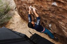 Bouldering in Hueco Tanks on 11/22/2018 with Blue Lizard Climbing and Yoga

Filename: SRM_20181122_1217060.jpg
Aperture: f/5.6
Shutter Speed: 1/400
Body: Canon EOS-1D Mark II
Lens: Canon EF 16-35mm f/2.8 L