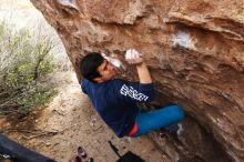 Bouldering in Hueco Tanks on 11/22/2018 with Blue Lizard Climbing and Yoga

Filename: SRM_20181122_1228330.jpg
Aperture: f/5.6
Shutter Speed: 1/320
Body: Canon EOS-1D Mark II
Lens: Canon EF 16-35mm f/2.8 L