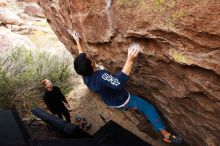 Bouldering in Hueco Tanks on 11/22/2018 with Blue Lizard Climbing and Yoga

Filename: SRM_20181122_1232480.jpg
Aperture: f/5.6
Shutter Speed: 1/400
Body: Canon EOS-1D Mark II
Lens: Canon EF 16-35mm f/2.8 L