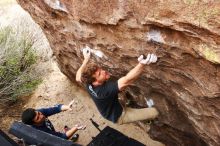 Bouldering in Hueco Tanks on 11/22/2018 with Blue Lizard Climbing and Yoga

Filename: SRM_20181122_1237581.jpg
Aperture: f/5.6
Shutter Speed: 1/400
Body: Canon EOS-1D Mark II
Lens: Canon EF 16-35mm f/2.8 L