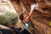 Bouldering in Hueco Tanks on 11/22/2018 with Blue Lizard Climbing and Yoga

Filename: SRM_20181122_1246231.jpg
Aperture: f/5.6
Shutter Speed: 1/500
Body: Canon EOS-1D Mark II
Lens: Canon EF 16-35mm f/2.8 L