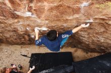 Bouldering in Hueco Tanks on 11/22/2018 with Blue Lizard Climbing and Yoga

Filename: SRM_20181122_1252040.jpg
Aperture: f/5.6
Shutter Speed: 1/320
Body: Canon EOS-1D Mark II
Lens: Canon EF 16-35mm f/2.8 L