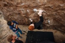 Bouldering in Hueco Tanks on 11/22/2018 with Blue Lizard Climbing and Yoga

Filename: SRM_20181122_1257450.jpg
Aperture: f/5.6
Shutter Speed: 1/320
Body: Canon EOS-1D Mark II
Lens: Canon EF 16-35mm f/2.8 L