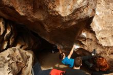 Bouldering in Hueco Tanks on 11/22/2018 with Blue Lizard Climbing and Yoga

Filename: SRM_20181122_1311500.jpg
Aperture: f/5.6
Shutter Speed: 1/1000
Body: Canon EOS-1D Mark II
Lens: Canon EF 16-35mm f/2.8 L