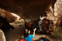 Bouldering in Hueco Tanks on 11/22/2018 with Blue Lizard Climbing and Yoga

Filename: SRM_20181122_1320010.jpg
Aperture: f/5.6
Shutter Speed: 1/800
Body: Canon EOS-1D Mark II
Lens: Canon EF 16-35mm f/2.8 L