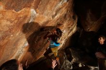 Bouldering in Hueco Tanks on 11/22/2018 with Blue Lizard Climbing and Yoga

Filename: SRM_20181122_1450050.jpg
Aperture: f/8.0
Shutter Speed: 1/250
Body: Canon EOS-1D Mark II
Lens: Canon EF 16-35mm f/2.8 L