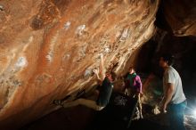 Bouldering in Hueco Tanks on 11/22/2018 with Blue Lizard Climbing and Yoga

Filename: SRM_20181122_1451040.jpg
Aperture: f/8.0
Shutter Speed: 1/250
Body: Canon EOS-1D Mark II
Lens: Canon EF 16-35mm f/2.8 L