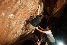 Bouldering in Hueco Tanks on 11/22/2018 with Blue Lizard Climbing and Yoga

Filename: SRM_20181122_1457150.jpg
Aperture: f/8.0
Shutter Speed: 1/250
Body: Canon EOS-1D Mark II
Lens: Canon EF 16-35mm f/2.8 L