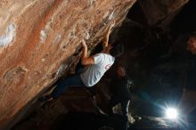 Bouldering in Hueco Tanks on 11/22/2018 with Blue Lizard Climbing and Yoga

Filename: SRM_20181122_1459380.jpg
Aperture: f/8.0
Shutter Speed: 1/250
Body: Canon EOS-1D Mark II
Lens: Canon EF 16-35mm f/2.8 L