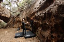 Bouldering in Hueco Tanks on 11/22/2018 with Blue Lizard Climbing and Yoga

Filename: SRM_20181122_1513120.jpg
Aperture: f/4.0
Shutter Speed: 1/200
Body: Canon EOS-1D Mark II
Lens: Canon EF 16-35mm f/2.8 L