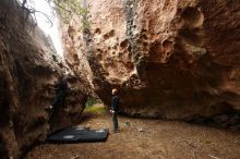 Bouldering in Hueco Tanks on 11/22/2018 with Blue Lizard Climbing and Yoga

Filename: SRM_20181122_1519260.jpg
Aperture: f/4.0
Shutter Speed: 1/200
Body: Canon EOS-1D Mark II
Lens: Canon EF 16-35mm f/2.8 L