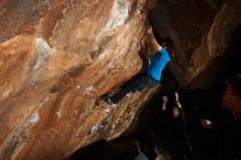 Bouldering in Hueco Tanks on 11/22/2018 with Blue Lizard Climbing and Yoga

Filename: SRM_20181122_1605440.jpg
Aperture: f/8.0
Shutter Speed: 1/250
Body: Canon EOS-1D Mark II
Lens: Canon EF 16-35mm f/2.8 L