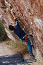 Bouldering in Hueco Tanks on 11/22/2018 with Blue Lizard Climbing and Yoga

Filename: SRM_20181122_1738210.jpg
Aperture: f/2.0
Shutter Speed: 1/200
Body: Canon EOS-1D Mark II
Lens: Canon EF 85mm f/1.2 L II