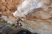 Bouldering in Hueco Tanks on 11/20/2018 with Blue Lizard Climbing and Yoga

Filename: SRM_20181120_1027420.jpg
Aperture: f/5.6
Shutter Speed: 1/320
Body: Canon EOS-1D Mark II
Lens: Canon EF 16-35mm f/2.8 L