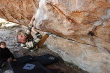 Bouldering in Hueco Tanks on 11/20/2018 with Blue Lizard Climbing and Yoga

Filename: SRM_20181120_1027590.jpg
Aperture: f/5.6
Shutter Speed: 1/320
Body: Canon EOS-1D Mark II
Lens: Canon EF 16-35mm f/2.8 L