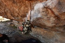 Bouldering in Hueco Tanks on 11/20/2018 with Blue Lizard Climbing and Yoga

Filename: SRM_20181120_1035590.jpg
Aperture: f/5.6
Shutter Speed: 1/400
Body: Canon EOS-1D Mark II
Lens: Canon EF 16-35mm f/2.8 L