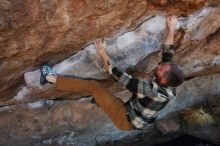 Bouldering in Hueco Tanks on 11/20/2018 with Blue Lizard Climbing and Yoga

Filename: SRM_20181120_1046060.jpg
Aperture: f/5.6
Shutter Speed: 1/500
Body: Canon EOS-1D Mark II
Lens: Canon EF 16-35mm f/2.8 L