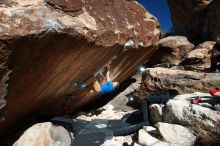 Bouldering in Hueco Tanks on 11/20/2018 with Blue Lizard Climbing and Yoga

Filename: SRM_20181120_1226360.jpg
Aperture: f/8.0
Shutter Speed: 1/250
Body: Canon EOS-1D Mark II
Lens: Canon EF 16-35mm f/2.8 L