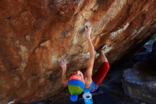 Bouldering in Hueco Tanks on 11/20/2018 with Blue Lizard Climbing and Yoga

Filename: SRM_20181120_1304011.jpg
Aperture: f/4.5
Shutter Speed: 1/250
Body: Canon EOS-1D Mark II
Lens: Canon EF 16-35mm f/2.8 L