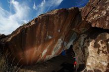 Bouldering in Hueco Tanks on 11/20/2018 with Blue Lizard Climbing and Yoga

Filename: SRM_20181120_1521300.jpg
Aperture: f/8.0
Shutter Speed: 1/250
Body: Canon EOS-1D Mark II
Lens: Canon EF 16-35mm f/2.8 L
