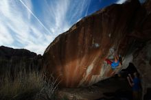 Bouldering in Hueco Tanks on 11/20/2018 with Blue Lizard Climbing and Yoga

Filename: SRM_20181120_1530400.jpg
Aperture: f/8.0
Shutter Speed: 1/250
Body: Canon EOS-1D Mark II
Lens: Canon EF 16-35mm f/2.8 L