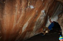 Bouldering in Hueco Tanks on 11/20/2018 with Blue Lizard Climbing and Yoga

Filename: SRM_20181120_1532490.jpg
Aperture: f/8.0
Shutter Speed: 1/250
Body: Canon EOS-1D Mark II
Lens: Canon EF 16-35mm f/2.8 L