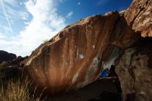 Bouldering in Hueco Tanks on 11/20/2018 with Blue Lizard Climbing and Yoga

Filename: SRM_20181120_1600430.jpg
Aperture: f/8.0
Shutter Speed: 1/250
Body: Canon EOS-1D Mark II
Lens: Canon EF 16-35mm f/2.8 L