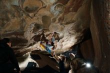 Bouldering in Hueco Tanks on 11/19/2018 with Blue Lizard Climbing and Yoga

Filename: SRM_20181119_1124030.jpg
Aperture: f/8.0
Shutter Speed: 1/250
Body: Canon EOS-1D Mark II
Lens: Canon EF 16-35mm f/2.8 L