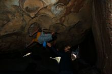 Bouldering in Hueco Tanks on 11/19/2018 with Blue Lizard Climbing and Yoga

Filename: SRM_20181119_1130380.jpg
Aperture: f/8.0
Shutter Speed: 1/250
Body: Canon EOS-1D Mark II
Lens: Canon EF 16-35mm f/2.8 L