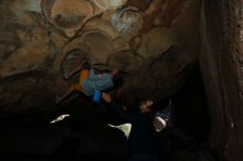 Bouldering in Hueco Tanks on 11/19/2018 with Blue Lizard Climbing and Yoga

Filename: SRM_20181119_1130380.jpg
Aperture: f/8.0
Shutter Speed: 1/250
Body: Canon EOS-1D Mark II
Lens: Canon EF 16-35mm f/2.8 L