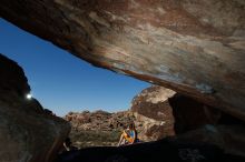 Bouldering in Hueco Tanks on 11/19/2018 with Blue Lizard Climbing and Yoga

Filename: SRM_20181119_1410350.jpg
Aperture: f/8.0
Shutter Speed: 1/250
Body: Canon EOS-1D Mark II
Lens: Canon EF 16-35mm f/2.8 L