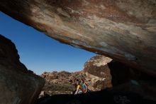 Bouldering in Hueco Tanks on 11/19/2018 with Blue Lizard Climbing and Yoga

Filename: SRM_20181119_1412350.jpg
Aperture: f/8.0
Shutter Speed: 1/250
Body: Canon EOS-1D Mark II
Lens: Canon EF 16-35mm f/2.8 L