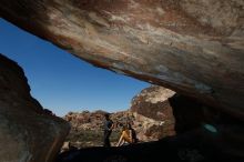 Bouldering in Hueco Tanks on 11/19/2018 with Blue Lizard Climbing and Yoga

Filename: SRM_20181119_1413490.jpg
Aperture: f/8.0
Shutter Speed: 1/250
Body: Canon EOS-1D Mark II
Lens: Canon EF 16-35mm f/2.8 L