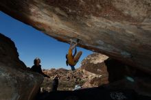 Bouldering in Hueco Tanks on 11/19/2018 with Blue Lizard Climbing and Yoga

Filename: SRM_20181119_1414280.jpg
Aperture: f/8.0
Shutter Speed: 1/250
Body: Canon EOS-1D Mark II
Lens: Canon EF 16-35mm f/2.8 L