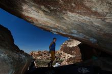 Bouldering in Hueco Tanks on 11/19/2018 with Blue Lizard Climbing and Yoga

Filename: SRM_20181119_1419410.jpg
Aperture: f/8.0
Shutter Speed: 1/250
Body: Canon EOS-1D Mark II
Lens: Canon EF 16-35mm f/2.8 L