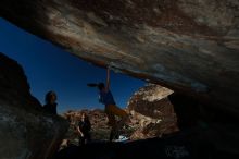 Bouldering in Hueco Tanks on 11/19/2018 with Blue Lizard Climbing and Yoga

Filename: SRM_20181119_1426380.jpg
Aperture: f/8.0
Shutter Speed: 1/250
Body: Canon EOS-1D Mark II
Lens: Canon EF 16-35mm f/2.8 L