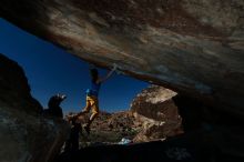 Bouldering in Hueco Tanks on 11/19/2018 with Blue Lizard Climbing and Yoga

Filename: SRM_20181119_1429121.jpg
Aperture: f/8.0
Shutter Speed: 1/250
Body: Canon EOS-1D Mark II
Lens: Canon EF 16-35mm f/2.8 L