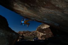 Bouldering in Hueco Tanks on 11/19/2018 with Blue Lizard Climbing and Yoga

Filename: SRM_20181119_1442390.jpg
Aperture: f/8.0
Shutter Speed: 1/250
Body: Canon EOS-1D Mark II
Lens: Canon EF 16-35mm f/2.8 L