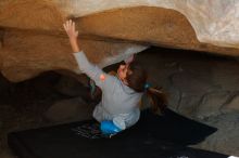 Bouldering in Hueco Tanks on 11/19/2018 with Blue Lizard Climbing and Yoga

Filename: SRM_20181119_1509061.jpg
Aperture: f/2.8
Shutter Speed: 1/250
Body: Canon EOS-1D Mark II
Lens: Canon EF 50mm f/1.8 II