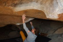 Bouldering in Hueco Tanks on 11/19/2018 with Blue Lizard Climbing and Yoga

Filename: SRM_20181119_1509460.jpg
Aperture: f/2.8
Shutter Speed: 1/250
Body: Canon EOS-1D Mark II
Lens: Canon EF 50mm f/1.8 II