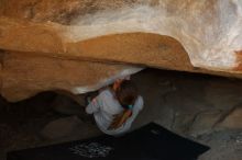 Bouldering in Hueco Tanks on 11/19/2018 with Blue Lizard Climbing and Yoga

Filename: SRM_20181119_1510330.jpg
Aperture: f/2.8
Shutter Speed: 1/250
Body: Canon EOS-1D Mark II
Lens: Canon EF 50mm f/1.8 II