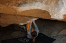 Bouldering in Hueco Tanks on 11/19/2018 with Blue Lizard Climbing and Yoga

Filename: SRM_20181119_1511190.jpg
Aperture: f/2.8
Shutter Speed: 1/250
Body: Canon EOS-1D Mark II
Lens: Canon EF 50mm f/1.8 II