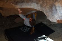 Bouldering in Hueco Tanks on 11/19/2018 with Blue Lizard Climbing and Yoga

Filename: SRM_20181119_1559140.jpg
Aperture: f/2.8
Shutter Speed: 1/250
Body: Canon EOS-1D Mark II
Lens: Canon EF 50mm f/1.8 II