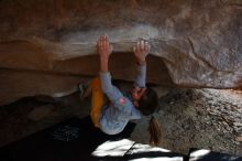 Bouldering in Hueco Tanks on 11/19/2018 with Blue Lizard Climbing and Yoga

Filename: SRM_20181119_1612271.jpg
Aperture: f/2.8
Shutter Speed: 1/250
Body: Canon EOS-1D Mark II
Lens: Canon EF 16-35mm f/2.8 L