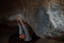 Bouldering in Hueco Tanks on 11/19/2018 with Blue Lizard Climbing and Yoga

Filename: SRM_20181119_1641420.jpg
Aperture: f/2.8
Shutter Speed: 1/250
Body: Canon EOS-1D Mark II
Lens: Canon EF 16-35mm f/2.8 L